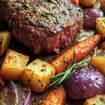 Sheet Pan Garlic Butter Steak and Veggies