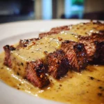bavette steak with whiskey cream sauce