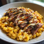 bold creamy honey bbq steak mac