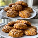 chewy pumpkin cookies with maple glaze