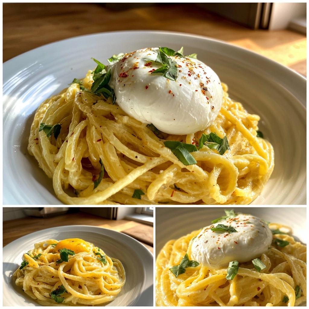 creamy burrata pasta