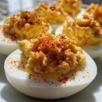 creamy cheesy deviled eggs