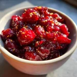 easy homemade cranberry sauce with bourbon and maple syrup