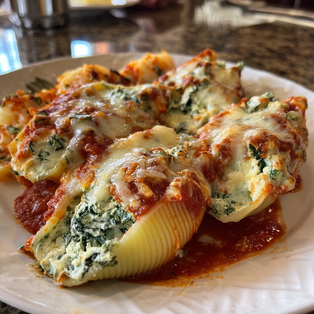 spinach ricotta stuffed shells