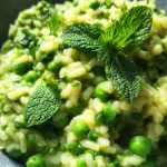 spring pea risotto with mint