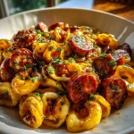 sticky bold bbq ranch sausage pasta