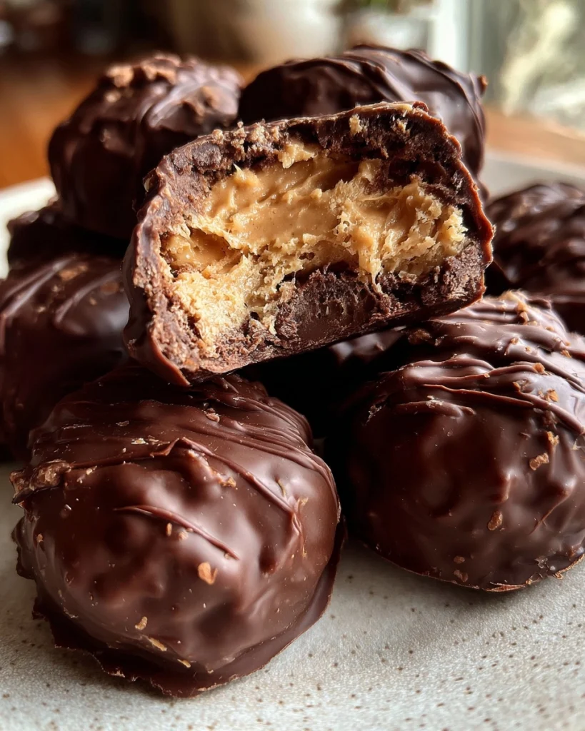 4-Ingredient Chocolate Peanut Butter Bites