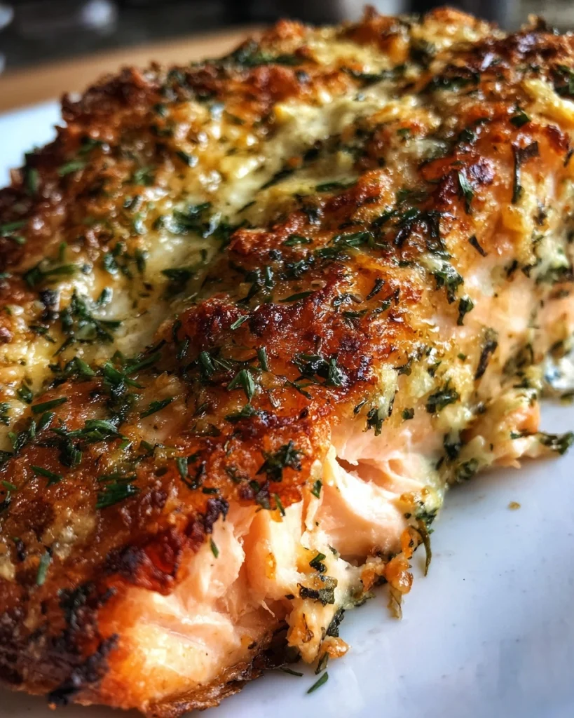 Baked Salmon with Garlic Herb