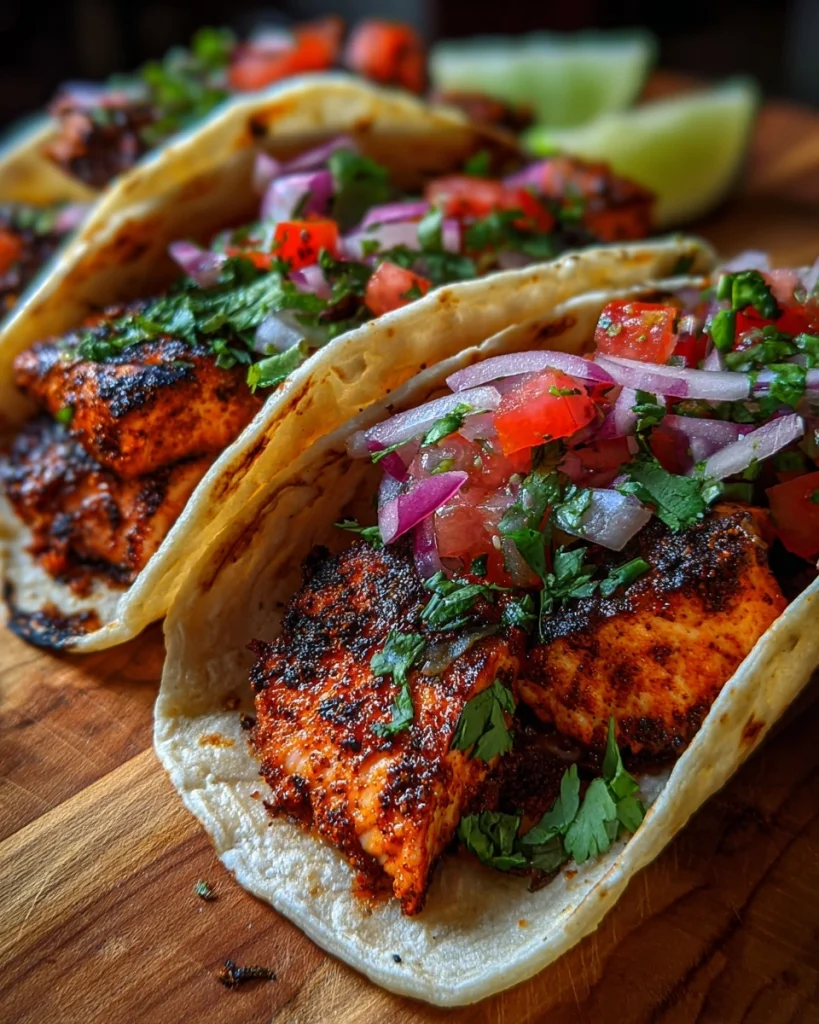 Blackened Salmon Tacos