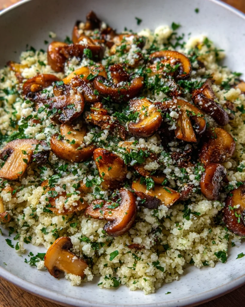 Cauliflower Rice Mushrooms