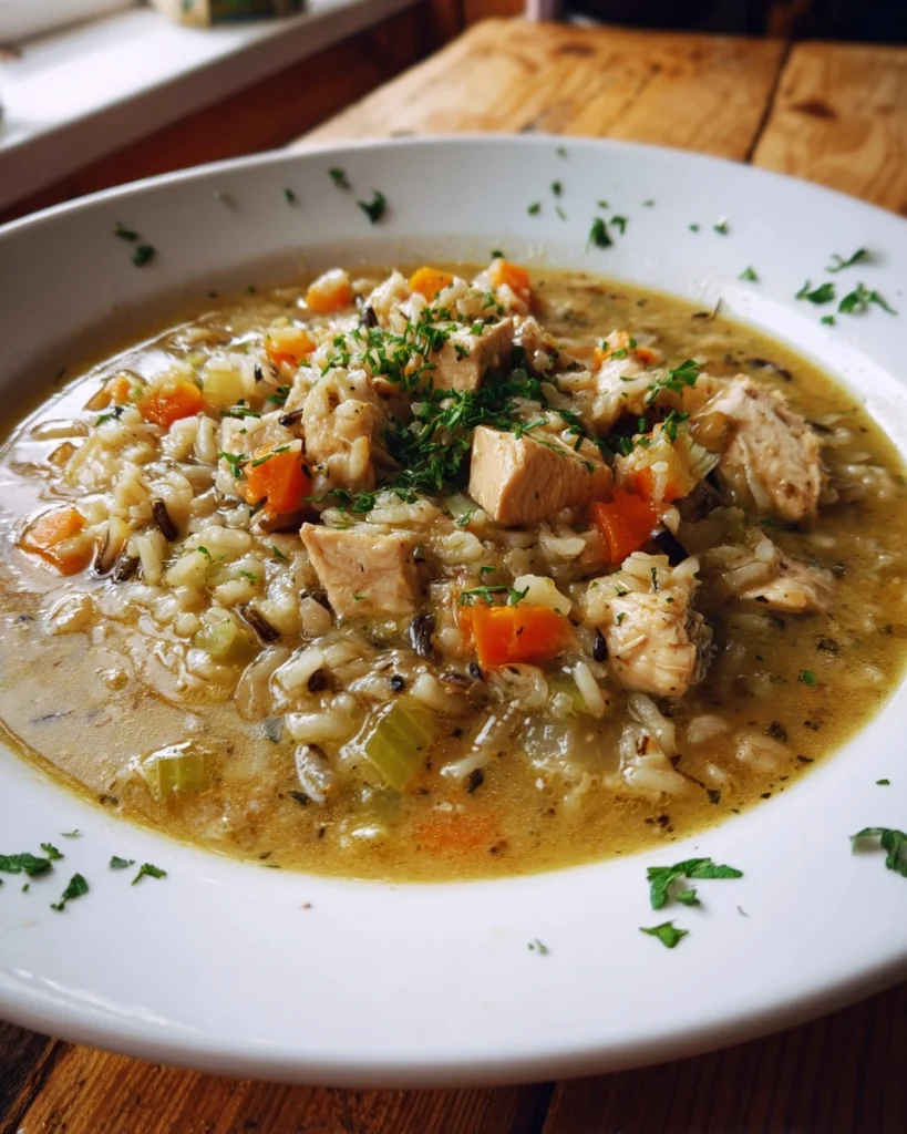 Hearty Chicken and Wild Rice Soup in 1 Pot