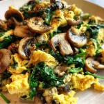 Keto Spinach Mushroom Scramble