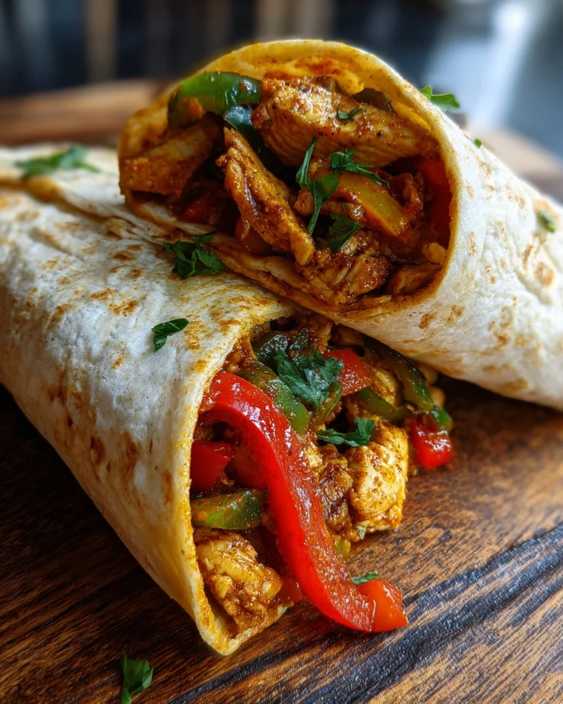 Low Calorie Chicken Fajita Wrap