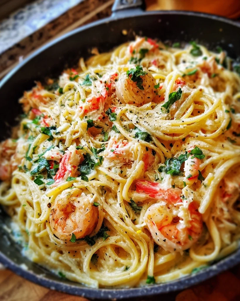 Shrimp and Crab Alfredo
