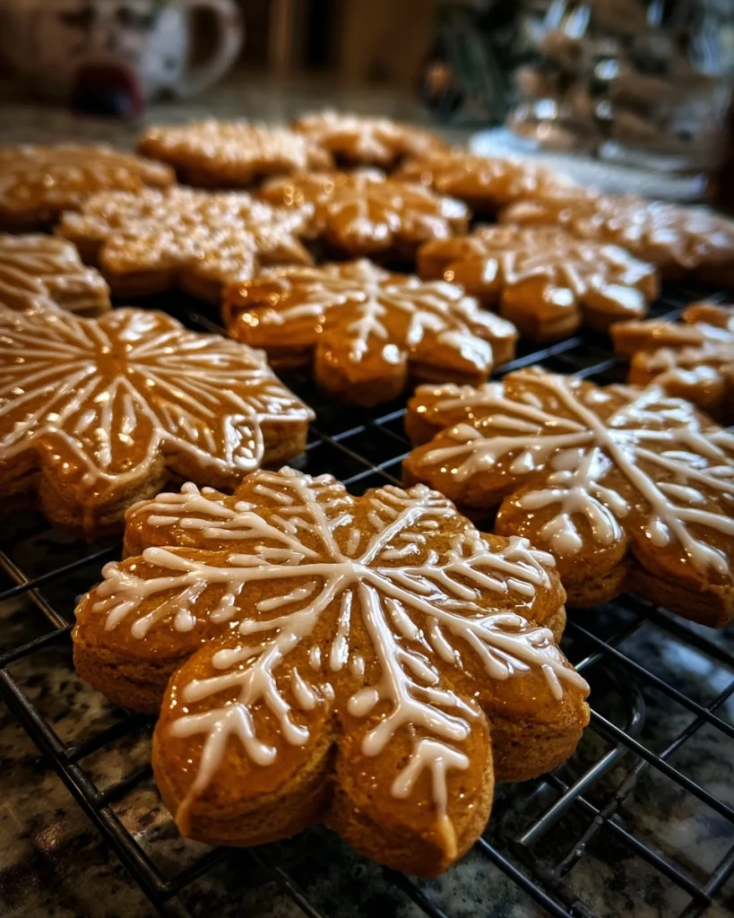 Soft Gingerbread Cookies with Maple Glaze