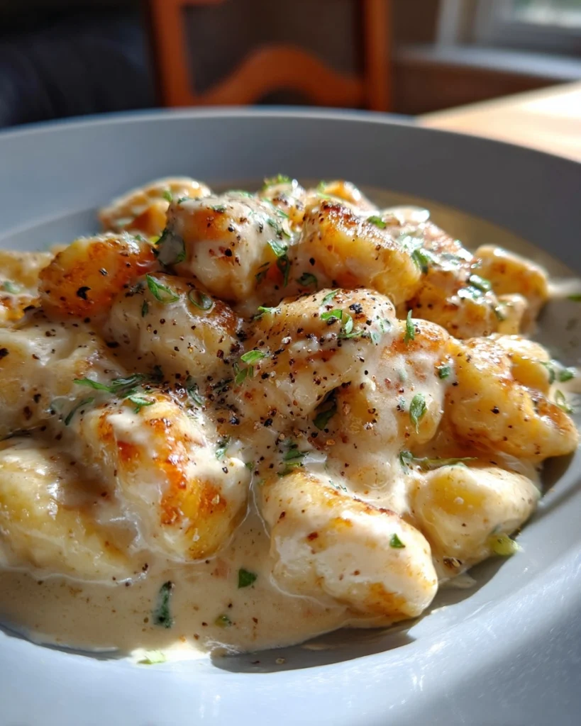 cauliflower gnocchi alfredo with cashew cream