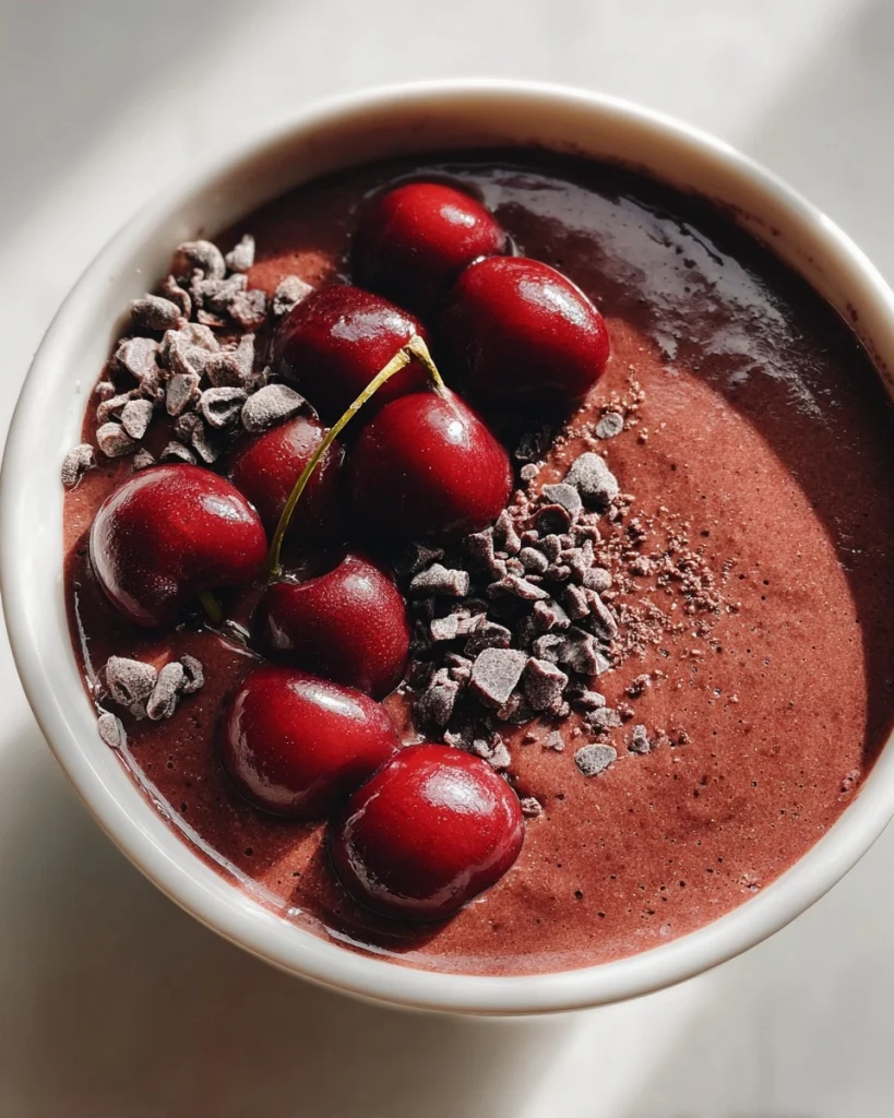 chocolate cherry smoothie bowl