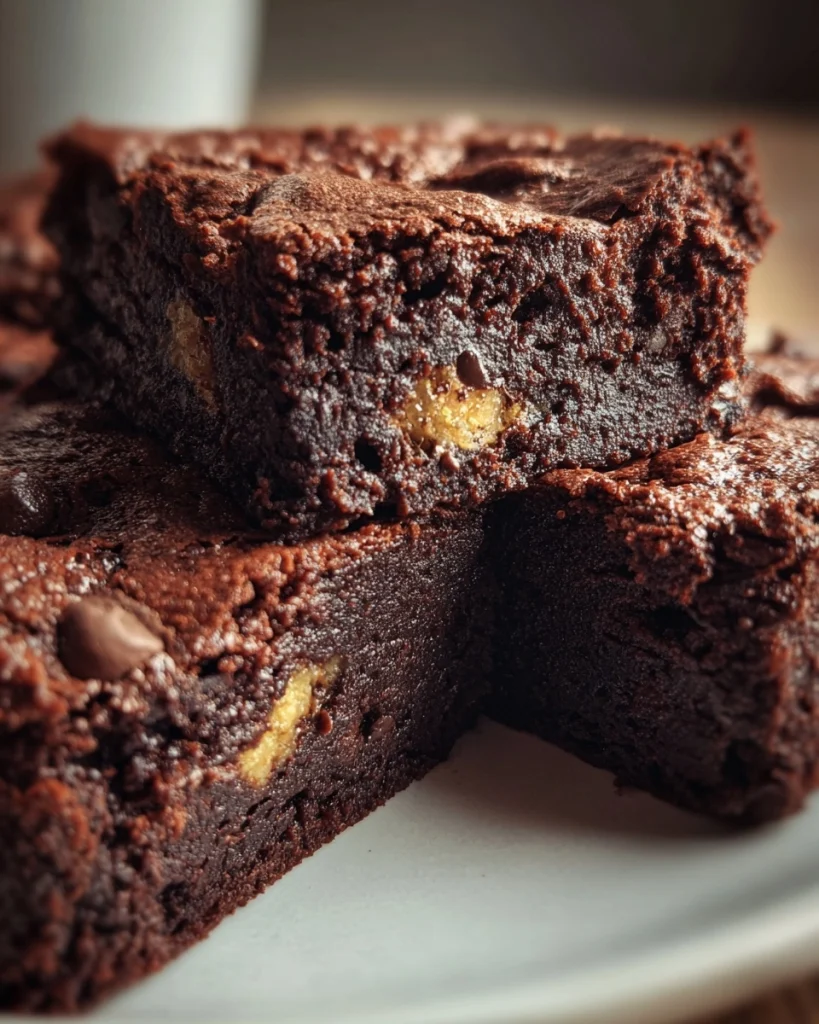 fudgy banana brownies