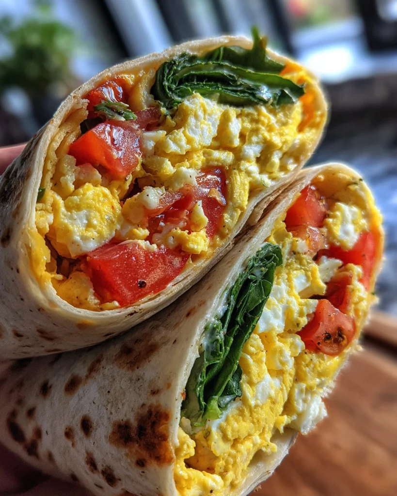 healthy egg white breakfast wrap
