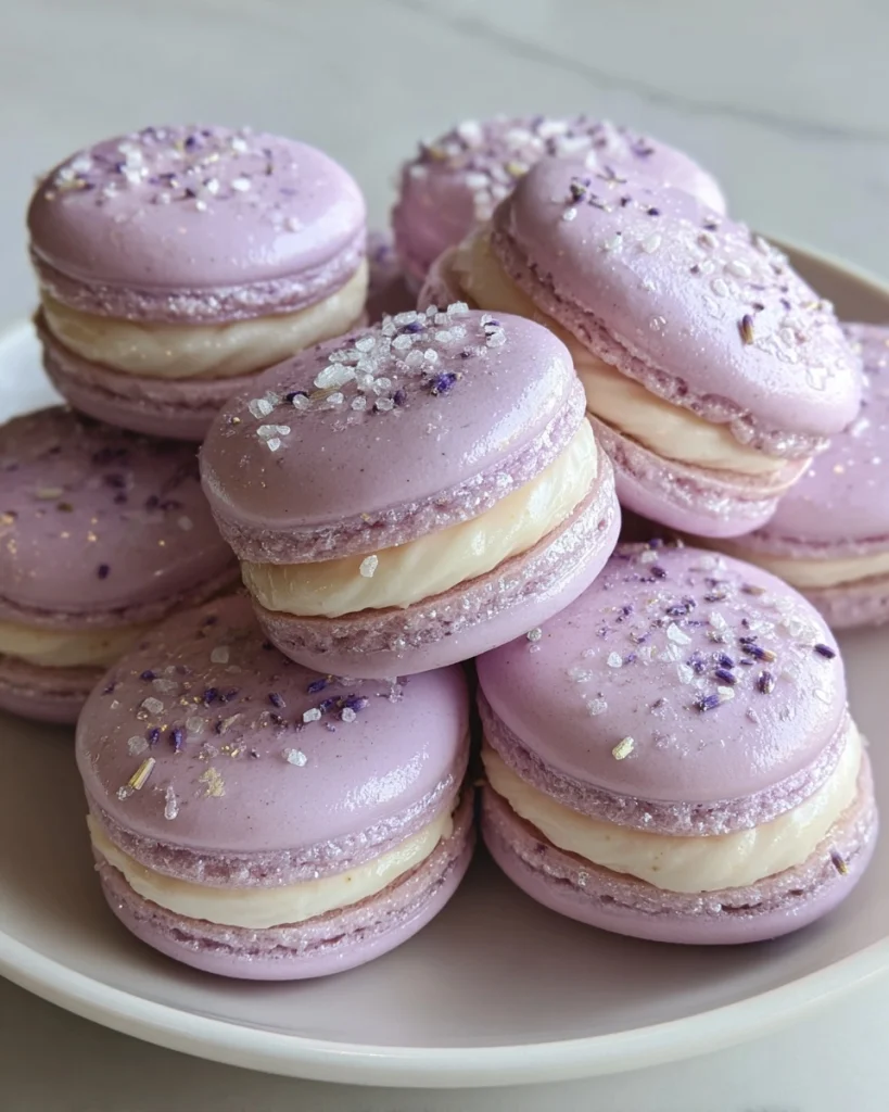 honey lavender macarons