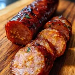 keto smoked sausage slices