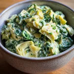 keto spinach artichoke bowl