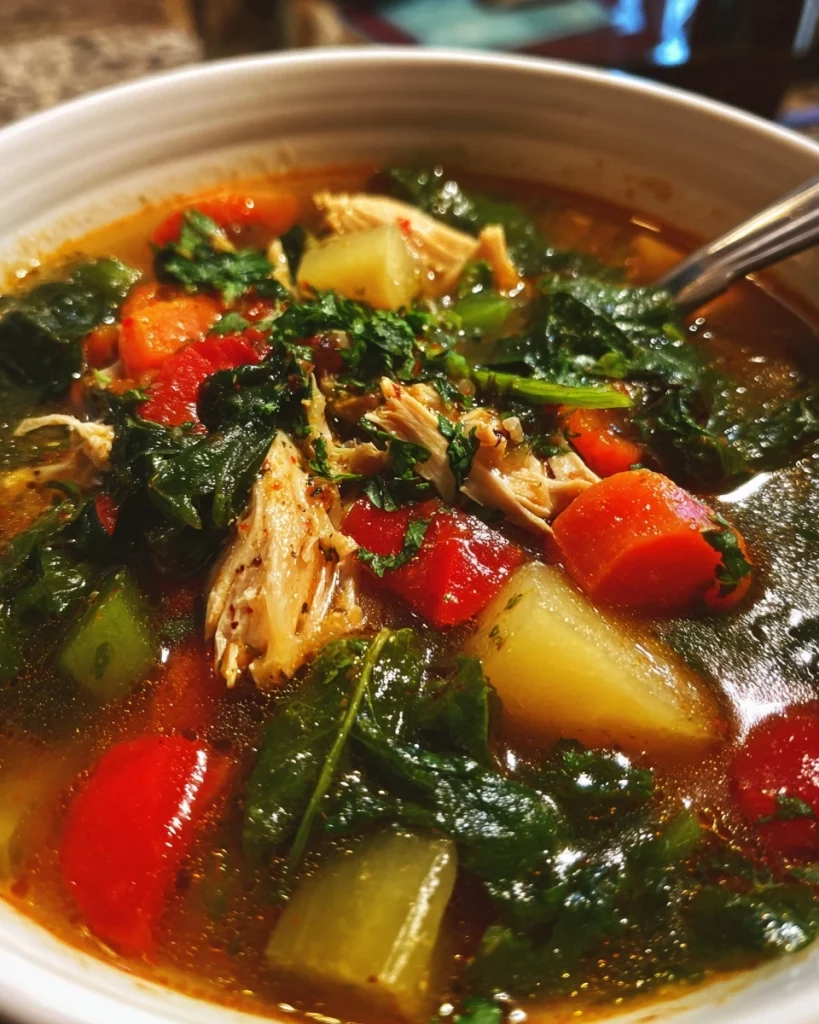low calorie chicken veggie soup