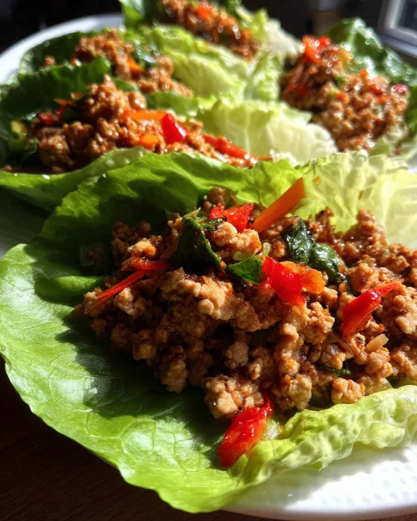 low-carb spicy turkey lettuce bites