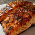 maple bourbon glazed salmon
