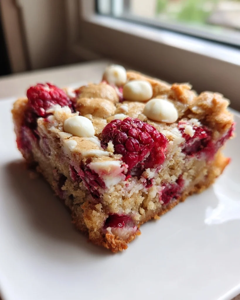 raspberry white chocolate blondies