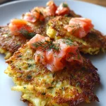 smoked salmon and dill potato latkes