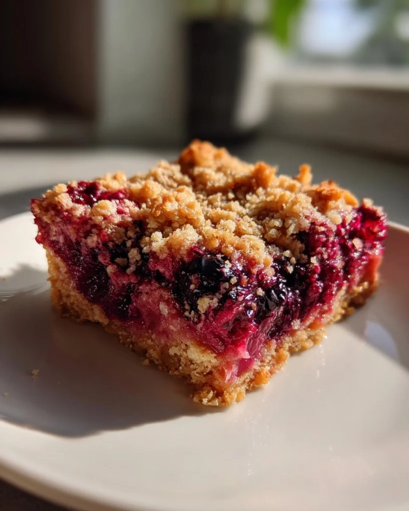 vegan berry crumble bars