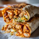 Cheesy Garlic Chicken Wraps