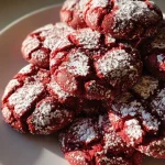 Red Velvet Crinkle Cookies