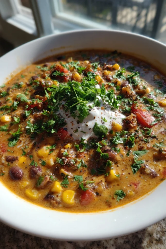 High-Protein Creamy Taco Soup