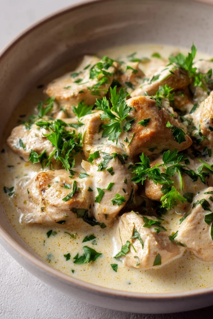 Turkish Chicken with Creamy White Sauce