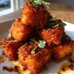 chili garlic tofu bites