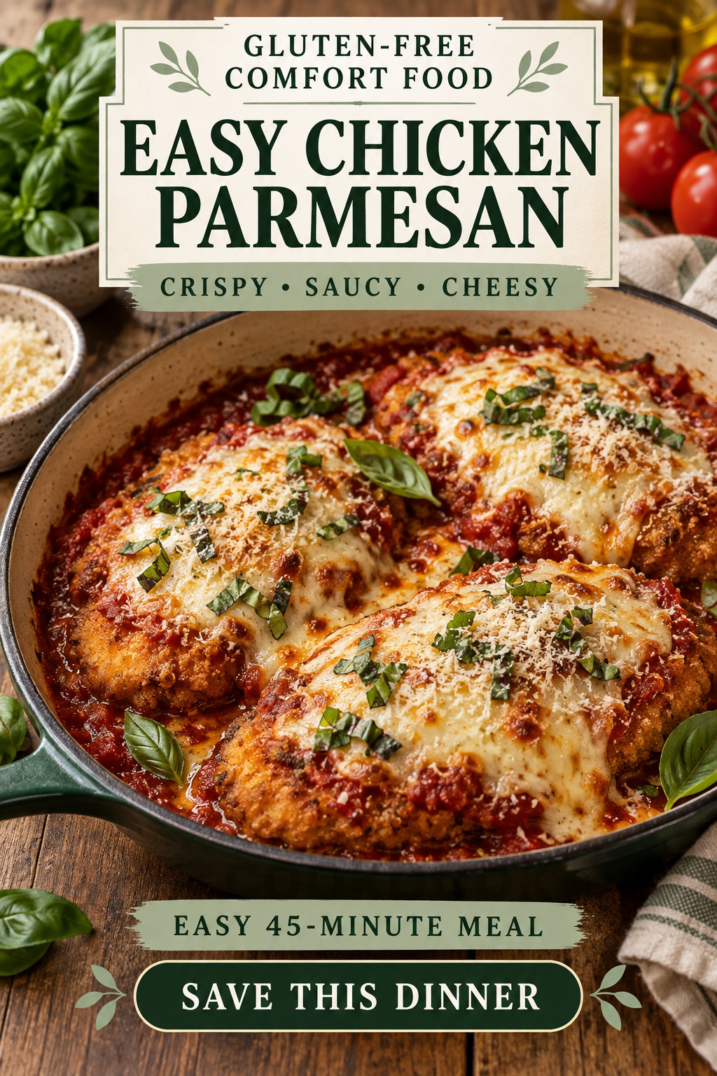 Easy Gluten-Free Chicken Parmesan Dinner – Digital Recipe Book