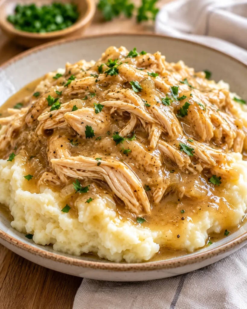 Gluten Free Crockpot Chicken and Gravy