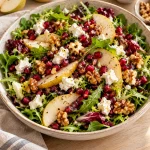 Gluten Free Holiday Salad with Pear and Pomegranate