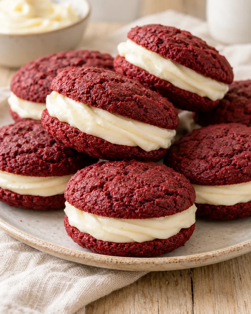 Gluten Free Red Velvet Sandwich Cookies