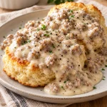 Gluten Free Sausage Gravy and Biscuits